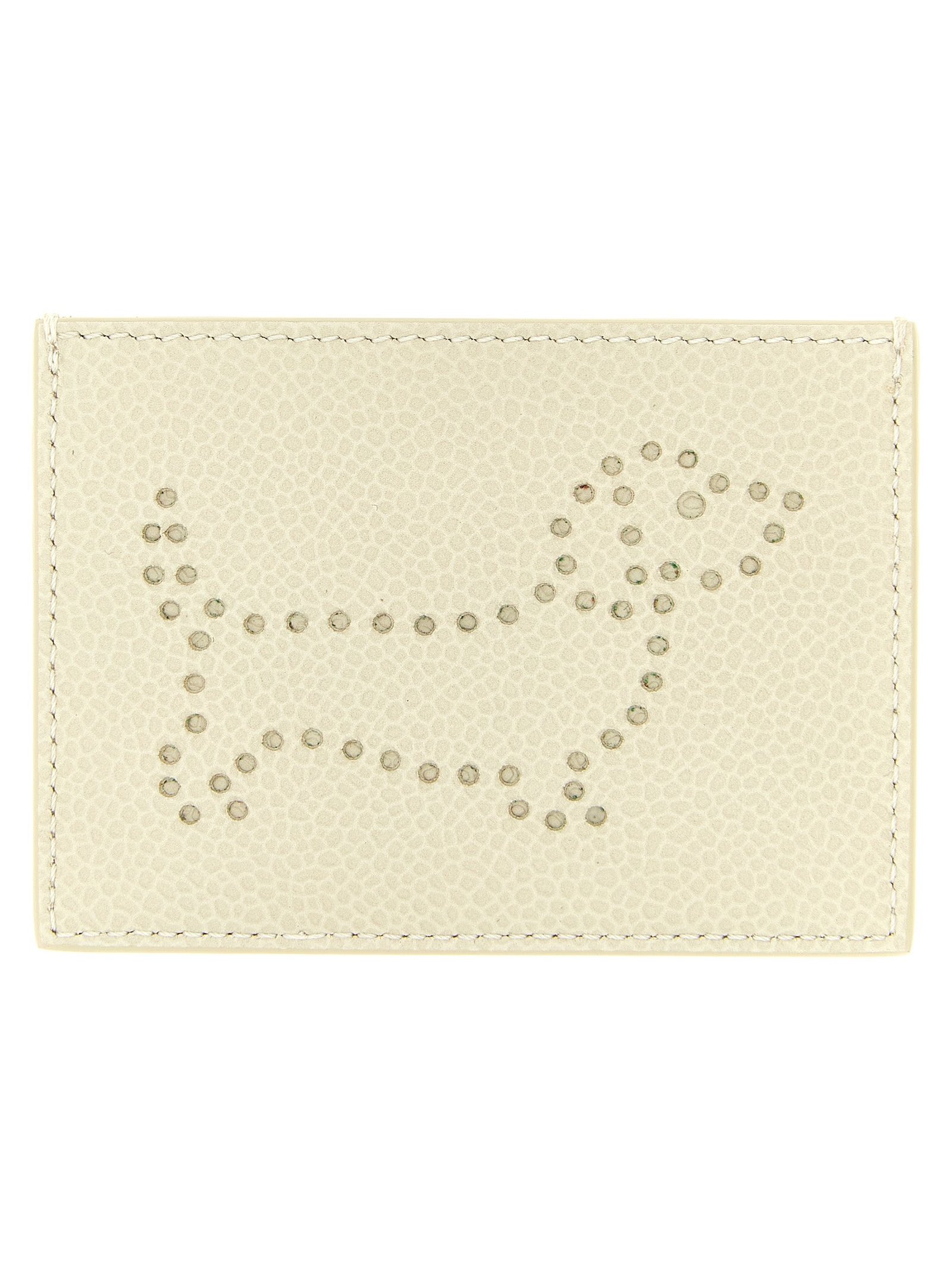 Thom Browne Hammered Calfskin Card Case — Beige, view 2