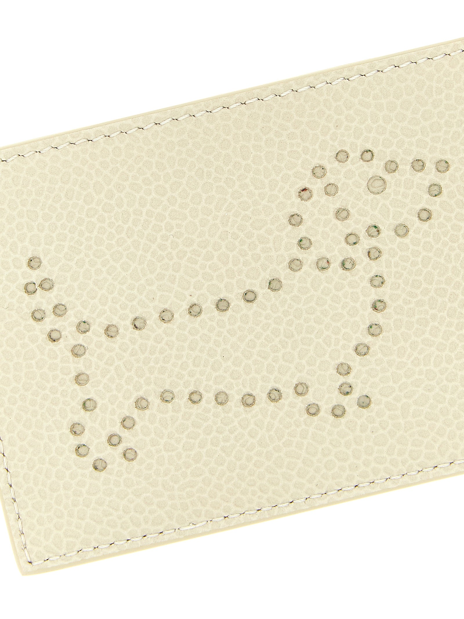 Thom Browne Hammered Calfskin Card Case — Beige, view 3