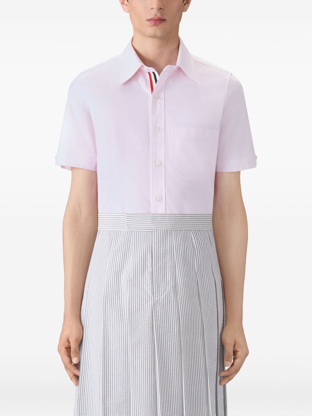 Thom Browne Cotton Oxford Shirt — Pink, view 2