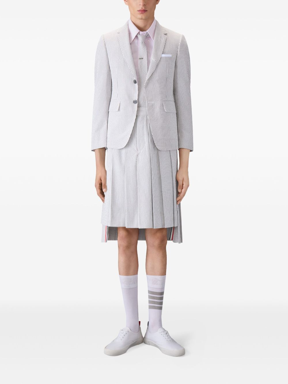 Thom Browne Cotton Oxford Shirt — Pink, view 5