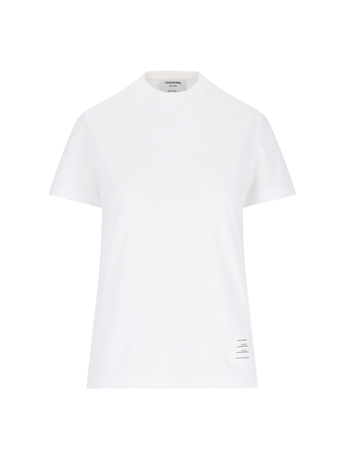 Thom Browne Striped Cotton T-Shirt — White by Thom Browne