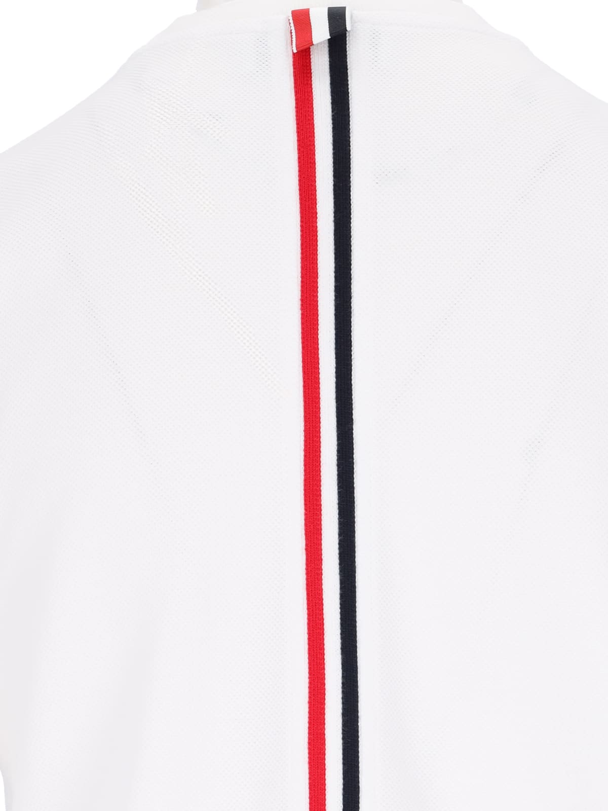 Thom Browne Striped Cotton T-Shirt — White, view 3