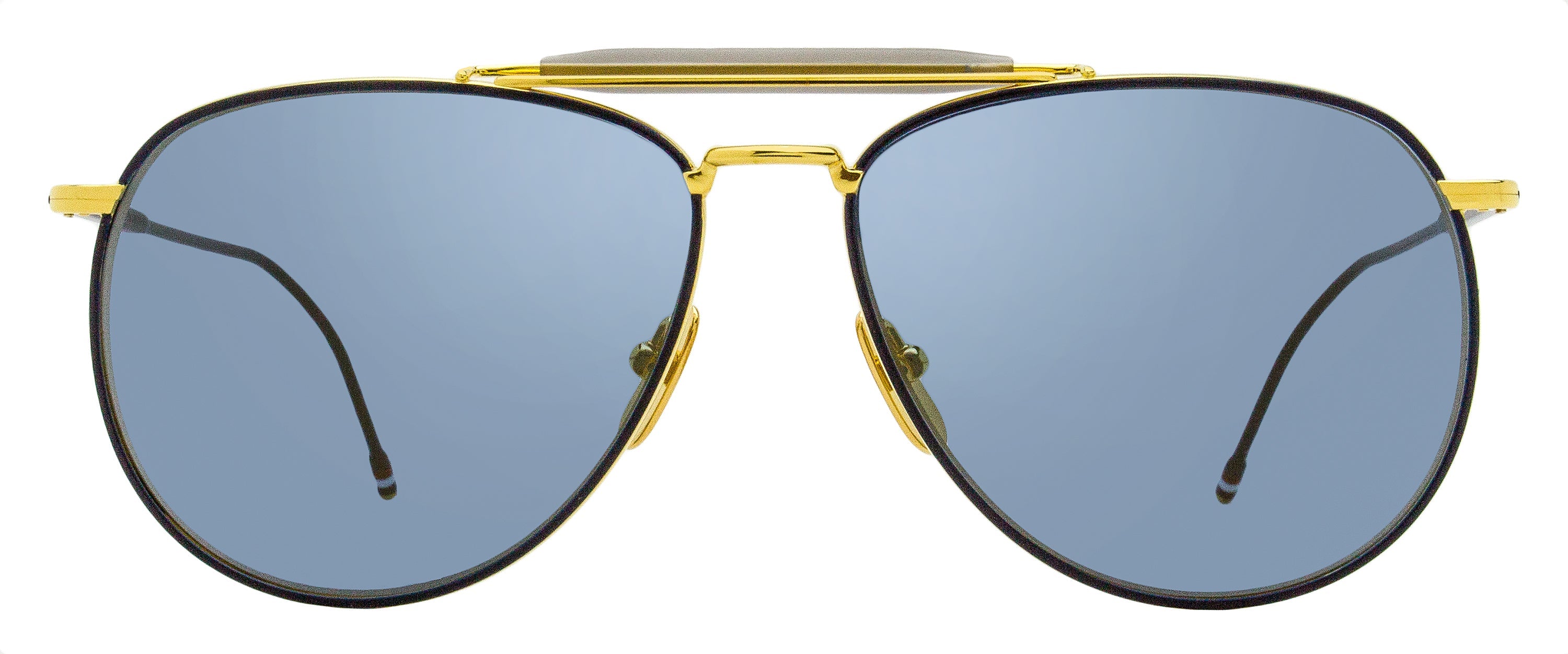 Thom Browne TB015LTD Pilot Metal Sunglasses — Gold by Thom Browne