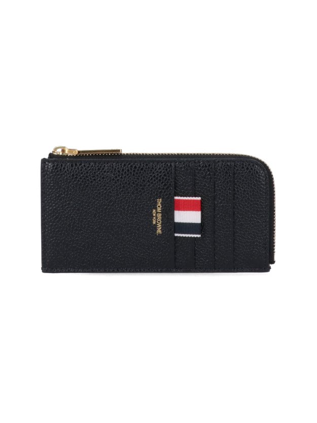 Thom Browne Pebbled Calf Leather Wallet — Black by Thom Browne