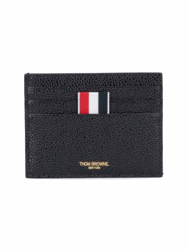 Thom Browne Calf Grain Leather Wallet — Black by Thom Browne