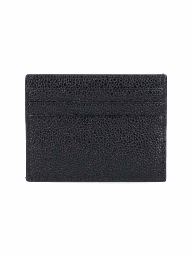 Thom Browne Calf Grain Leather Wallet — Black, view 2