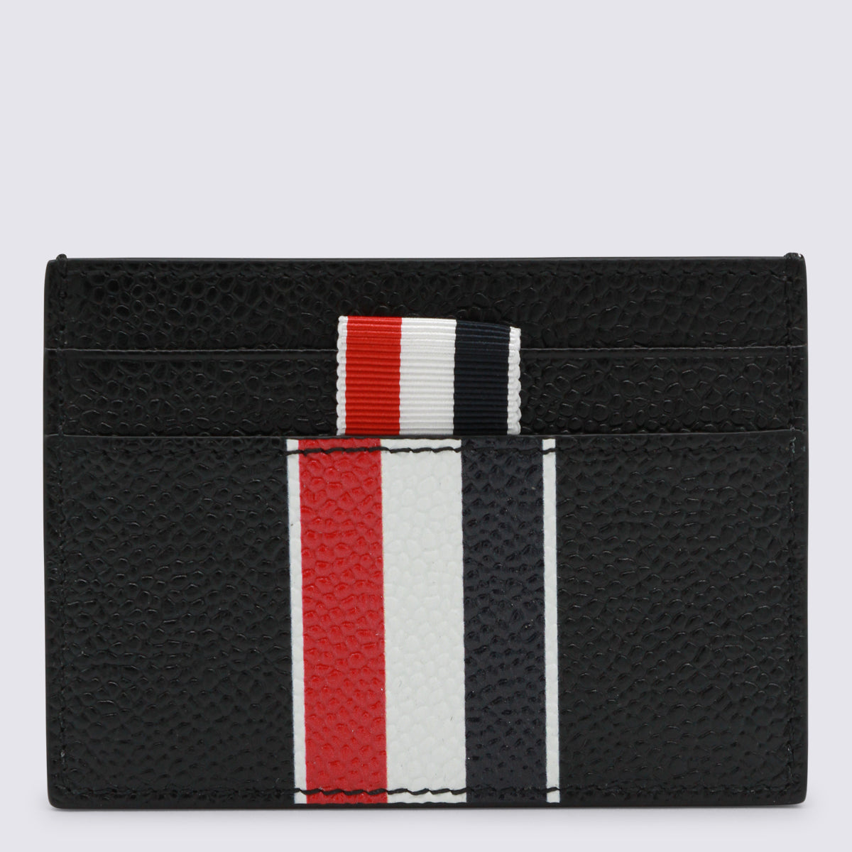 Thom Browne Striped Grosgrain-Trimmed Wallet — Black by Thom Browne
