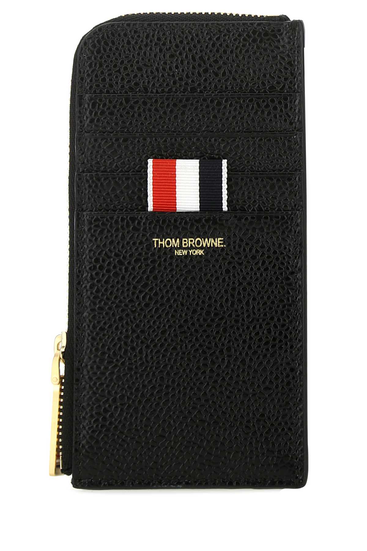 Thom Browne Grained Leather Wallet — Black by Thom Browne