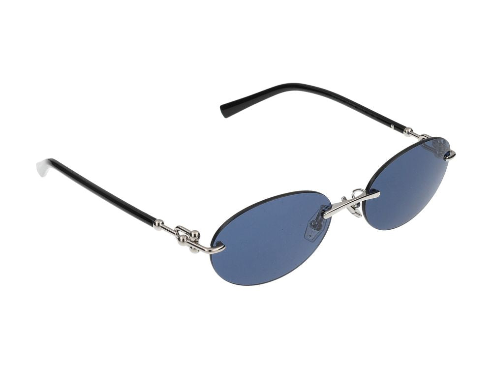 Tiffany 0TF3104D Rimless Metal Sunglasses — Blue, view 3
