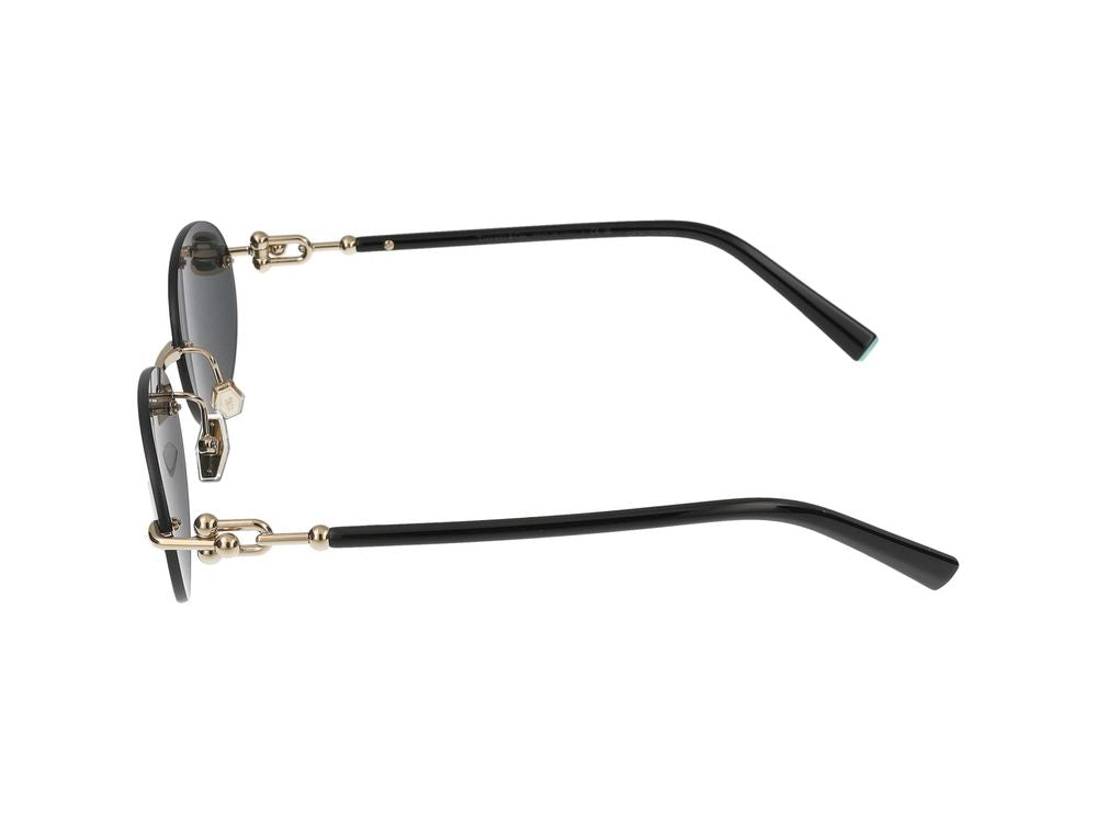 Tiffany 0TF3104D Rimless Metal Sunglasses — Gold, view 2