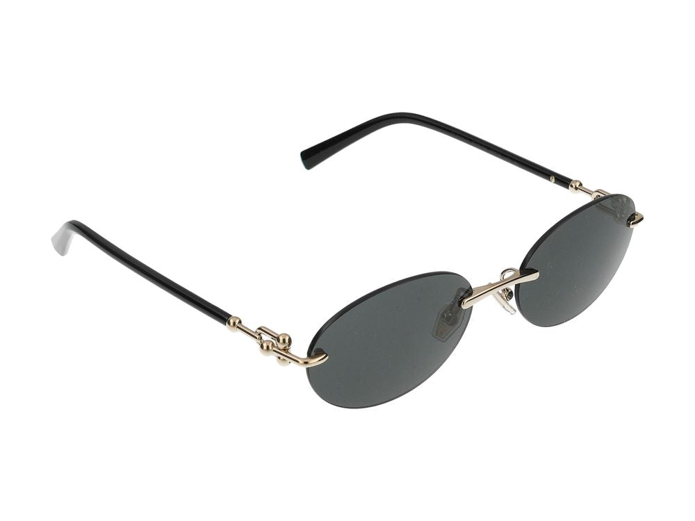 Tiffany 0TF3104D Rimless Metal Sunglasses — Gold, view 3