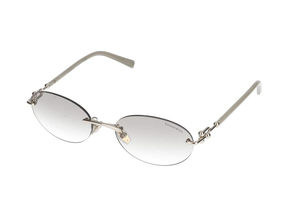 Tiffany 0TF3104D Metal Oval Sunglasses — Silver by Tiffany & Co.