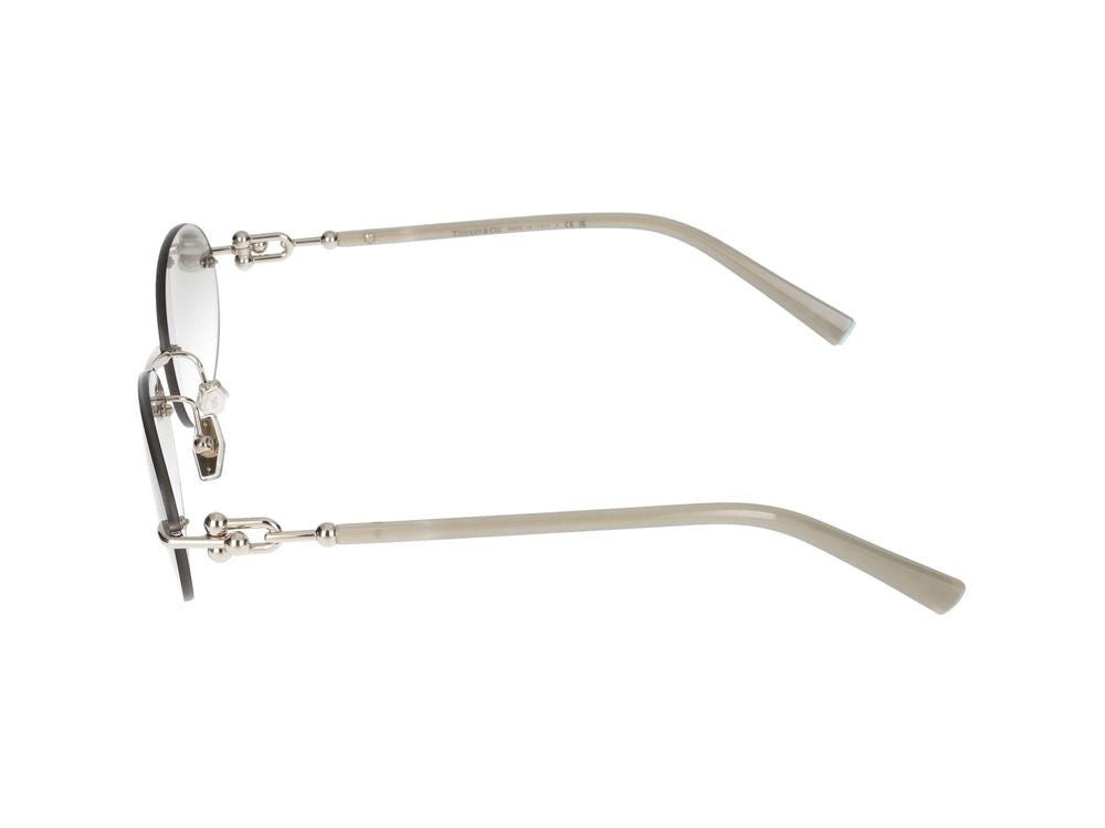 Tiffany 0TF3104D Metal Oval Sunglasses — Silver, view 2