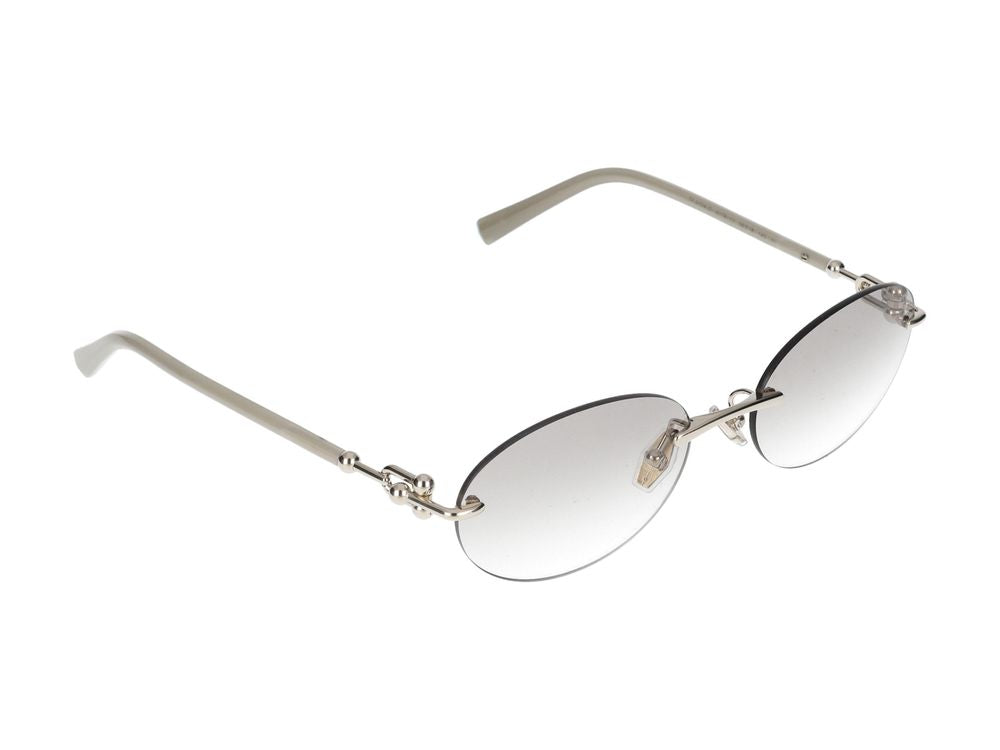 Tiffany 0TF3104D Metal Oval Sunglasses — Silver, view 3
