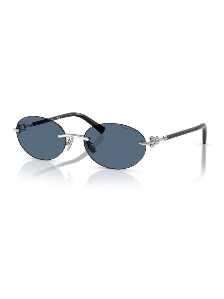 Tiffany TF3104D Rimless Metal Sunglasses — Blue by Tiffany