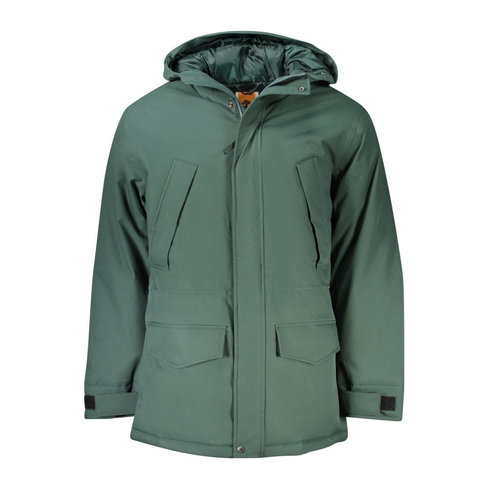Timberland Hooded Polyester Jacket — Green by Timberland