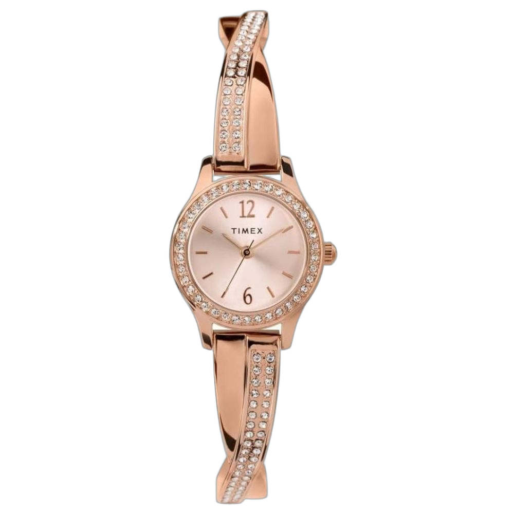 Timex Crystal-Embellished Watch — Rose gold by Timex