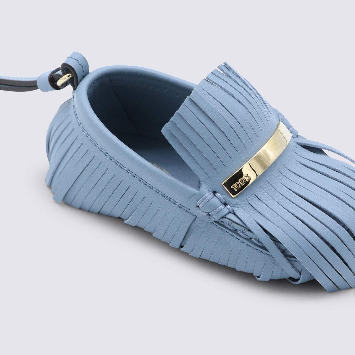 Tod's Pleated Leather Key Case — Blue, view 2