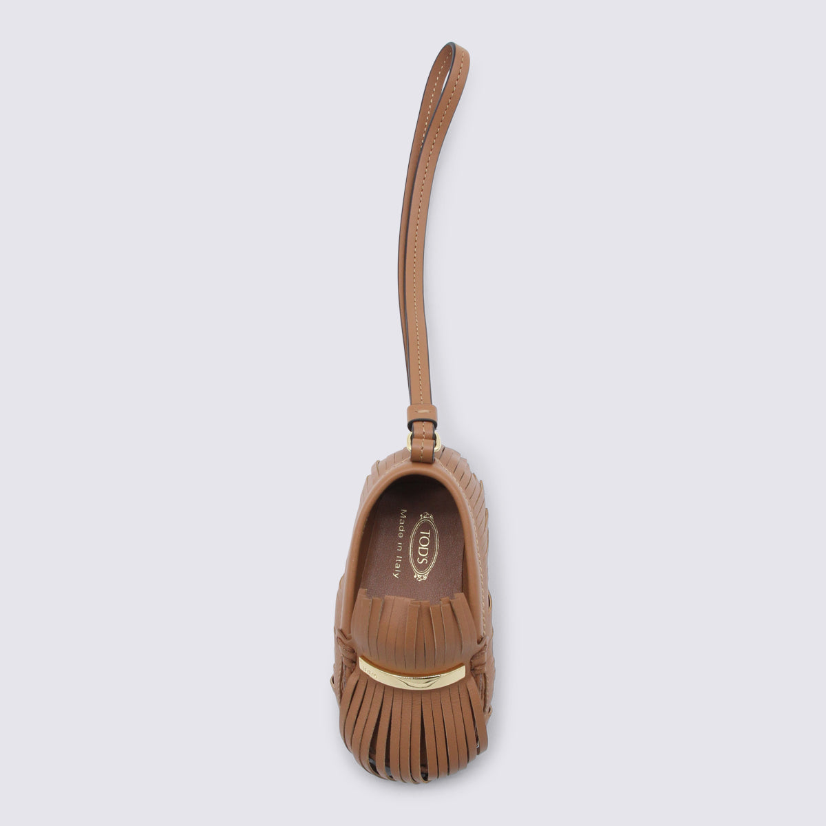 Tod's Leather Fringe Key Case — Tan by Tod'S