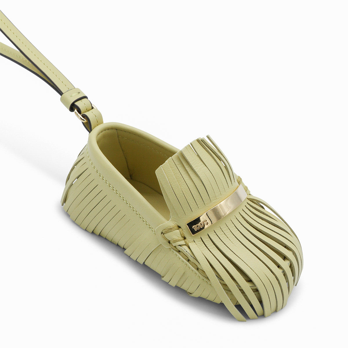Tod's Pleated Leather Mini Bag — Beige, view 2