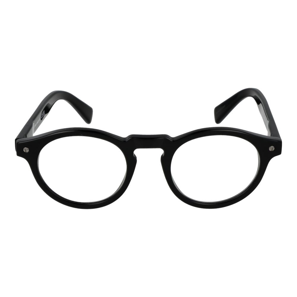 Tod's TO-1044781 Acetate Round-Frame Eyeglasses — Black, view 2