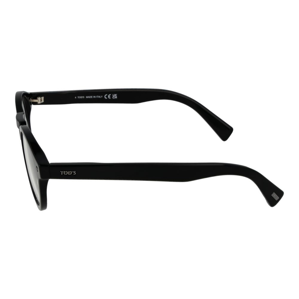 Tod's TO-1044781 Acetate Round-Frame Eyeglasses — Black, view 4