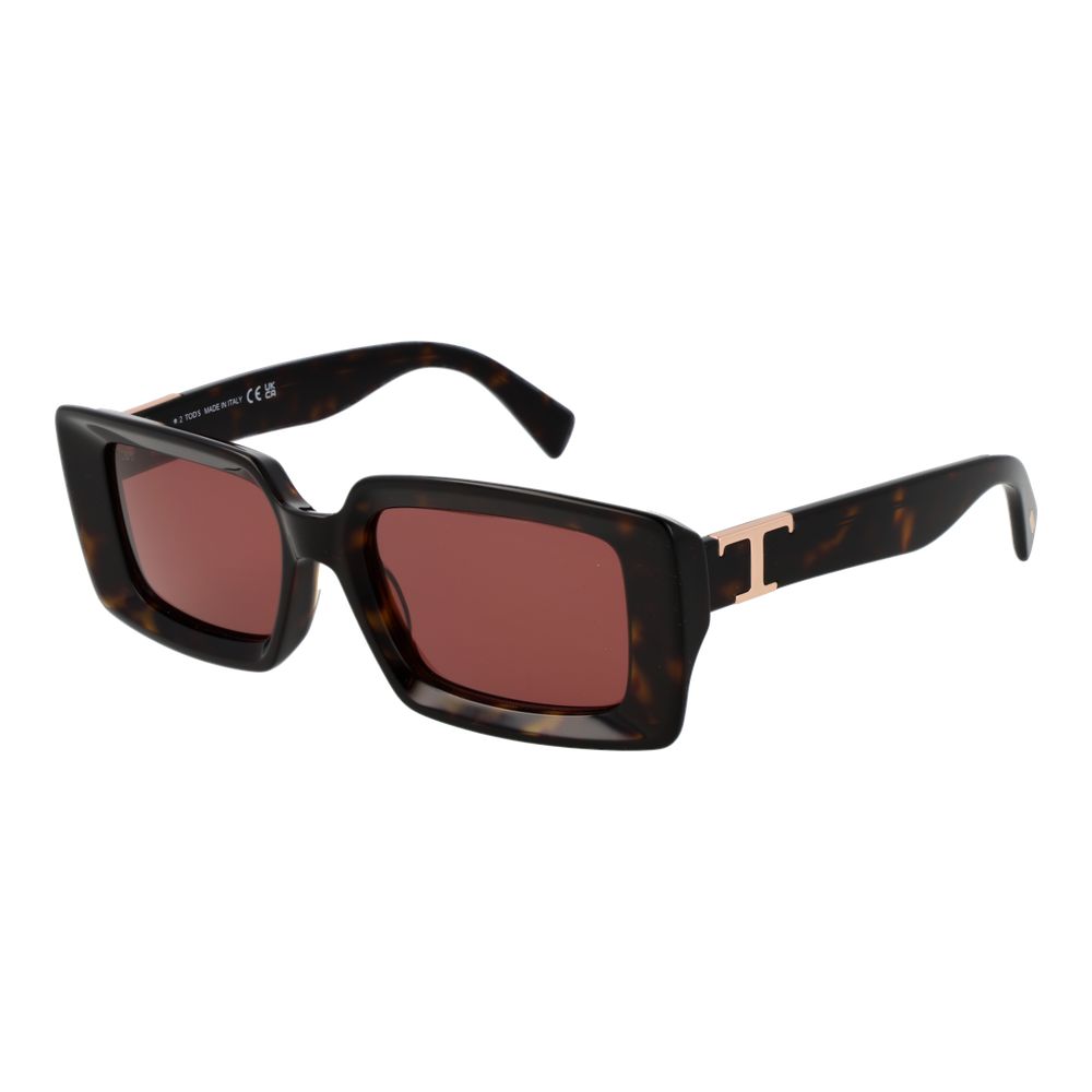 Tod's TO-1061106-FBB-530 Acetate Rectangle Sunglasses — Brown by Tod'S