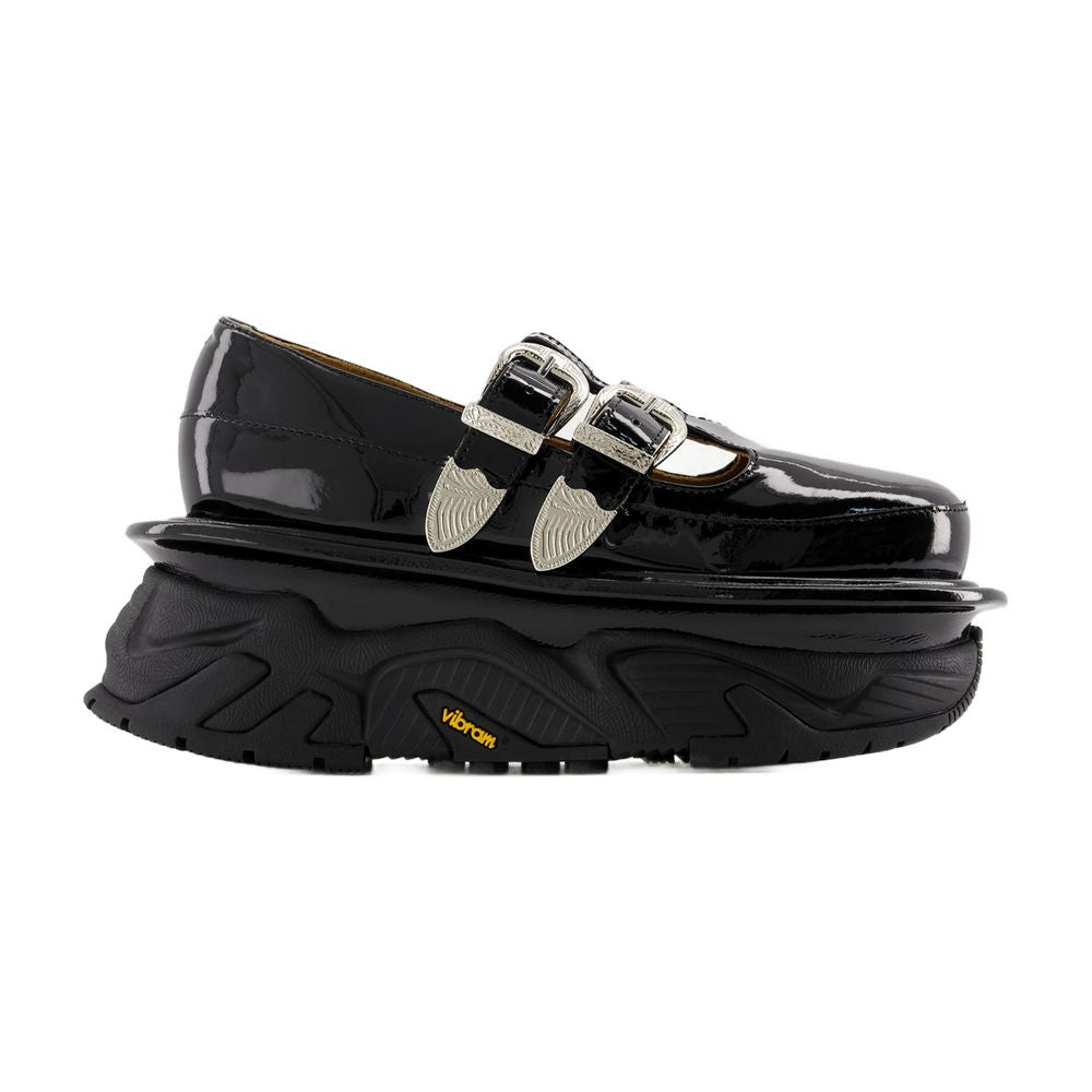 Toga Pulla Leather Patent Loafer — Black, view 2