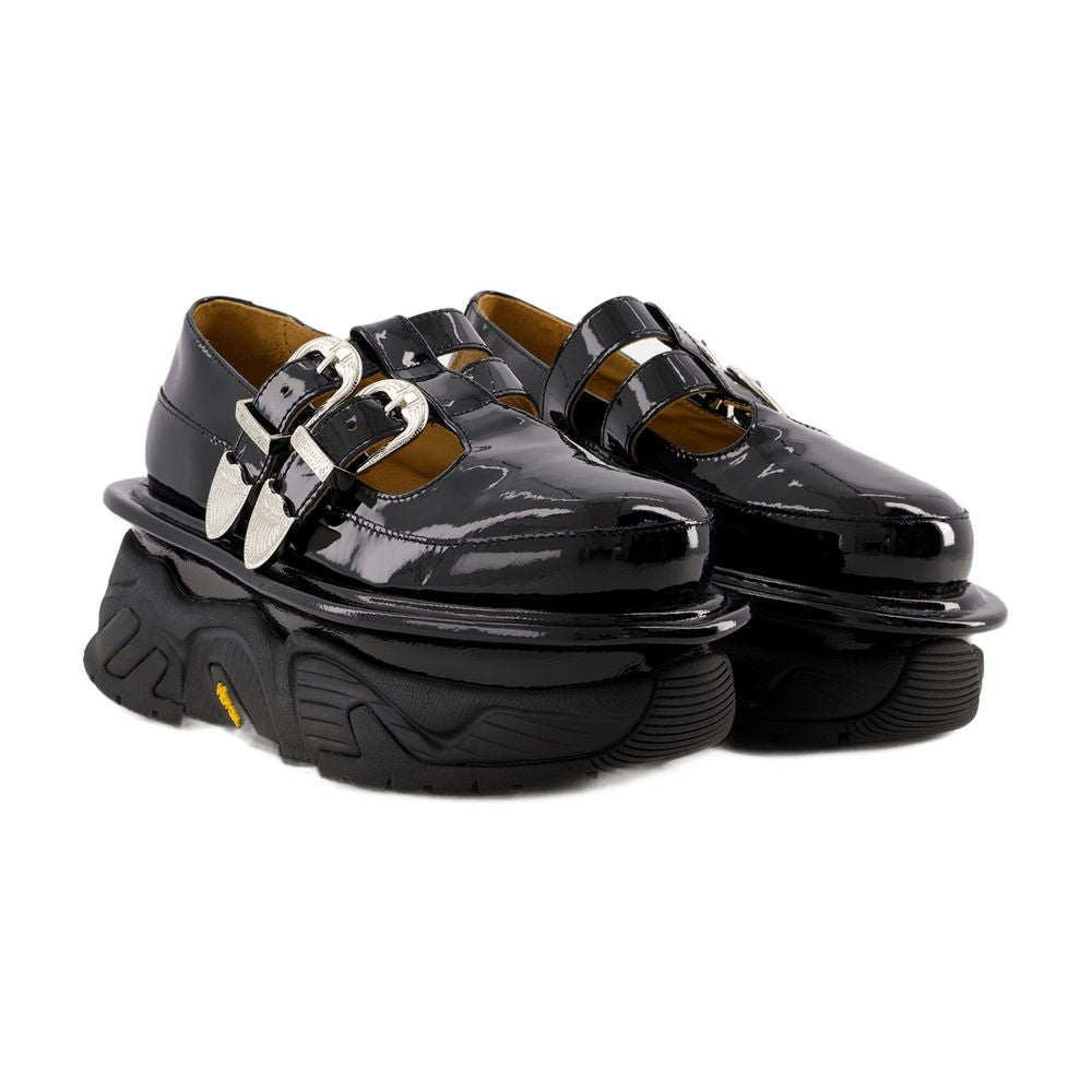 Toga Pulla Leather Patent Loafer — Black, view 3