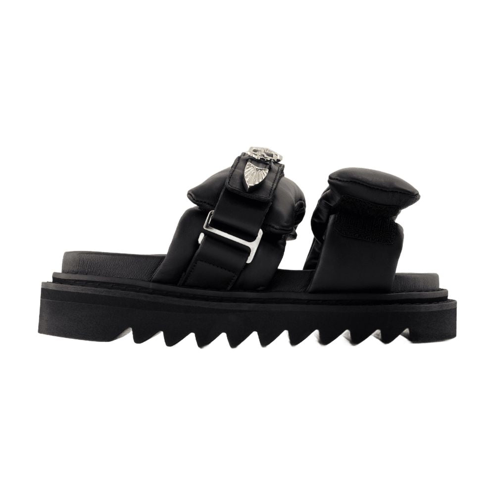 Toga Pulla Padded Leather Sandal — Black, view 2