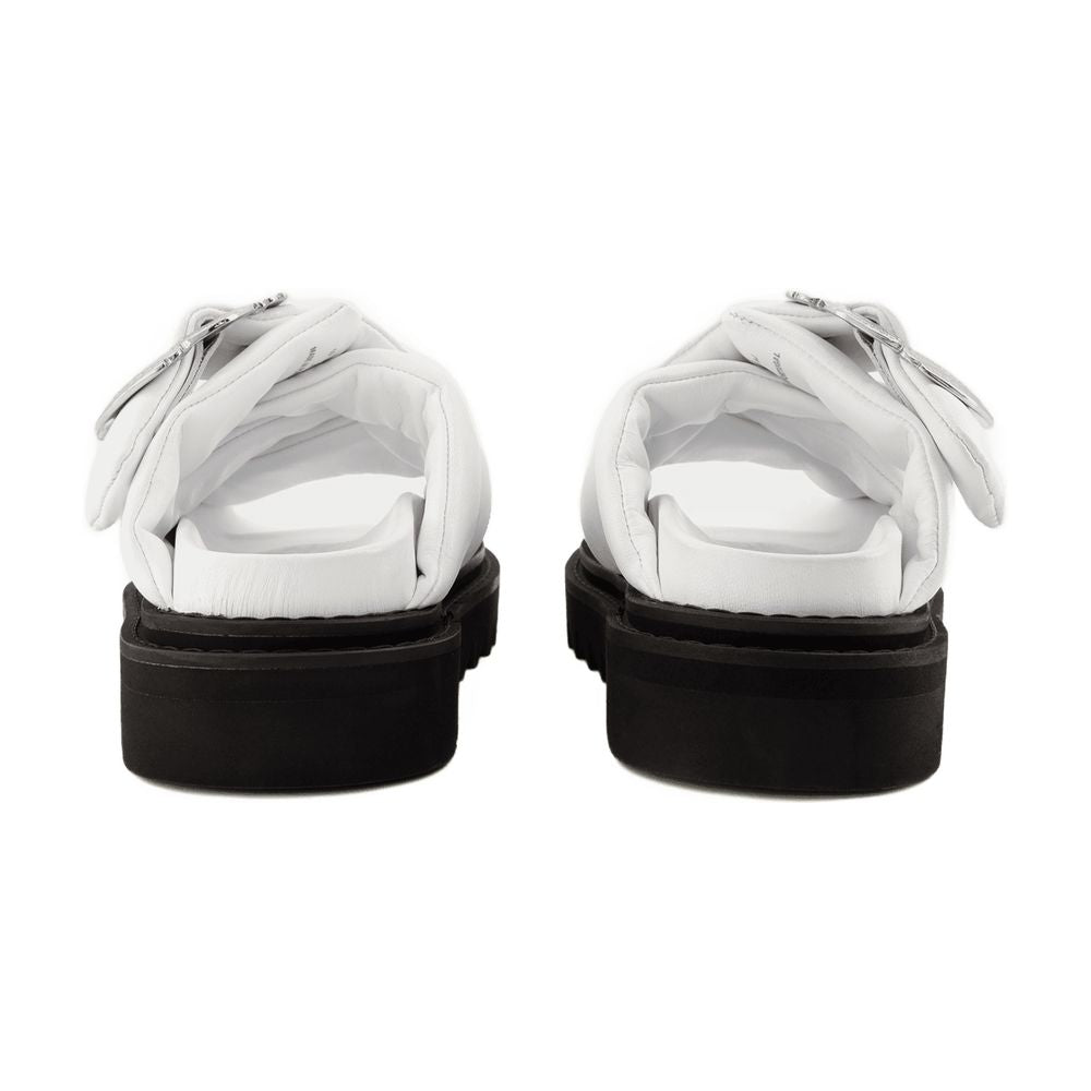 Toga Pulla Puffy Leather Sandal — White by Toga Pulla