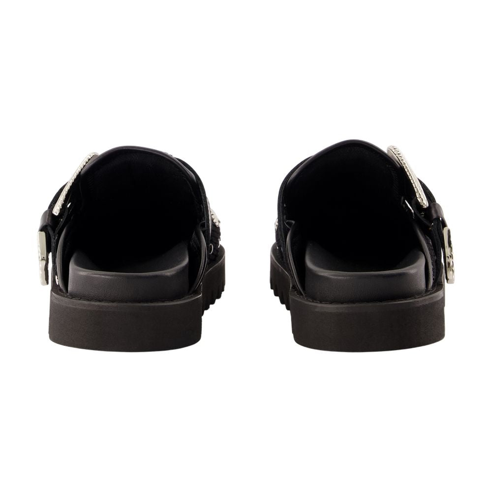 Toga Pulla Calfskin Mule Slipper — Black by Toga Pulla