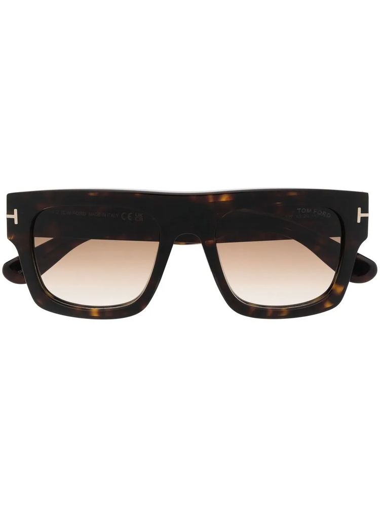 Tom Ford Eyewear FT0711 Tortoiseshell Square-Frame Sunglasses — Brown by Tom Ford Eyewear
