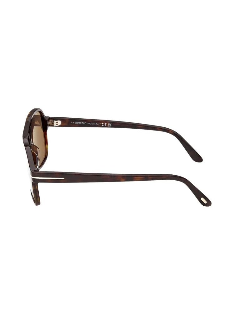 Tom Ford Eyewear FT1406 Tortoiseshell Aviator Sunglasses — Brown, view 3