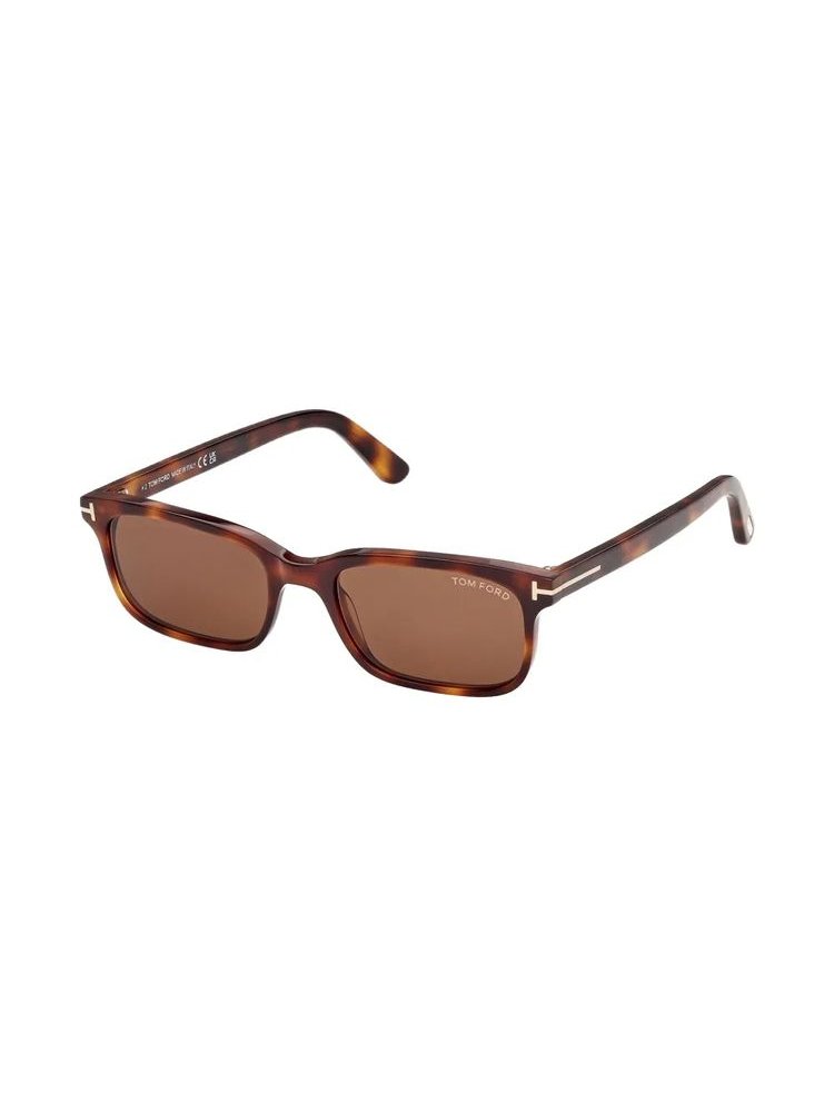 Tom Ford Eyewear FT1480 Tortoiseshell Rectangular Sunglasses — Brown by Tom Ford Eyewear