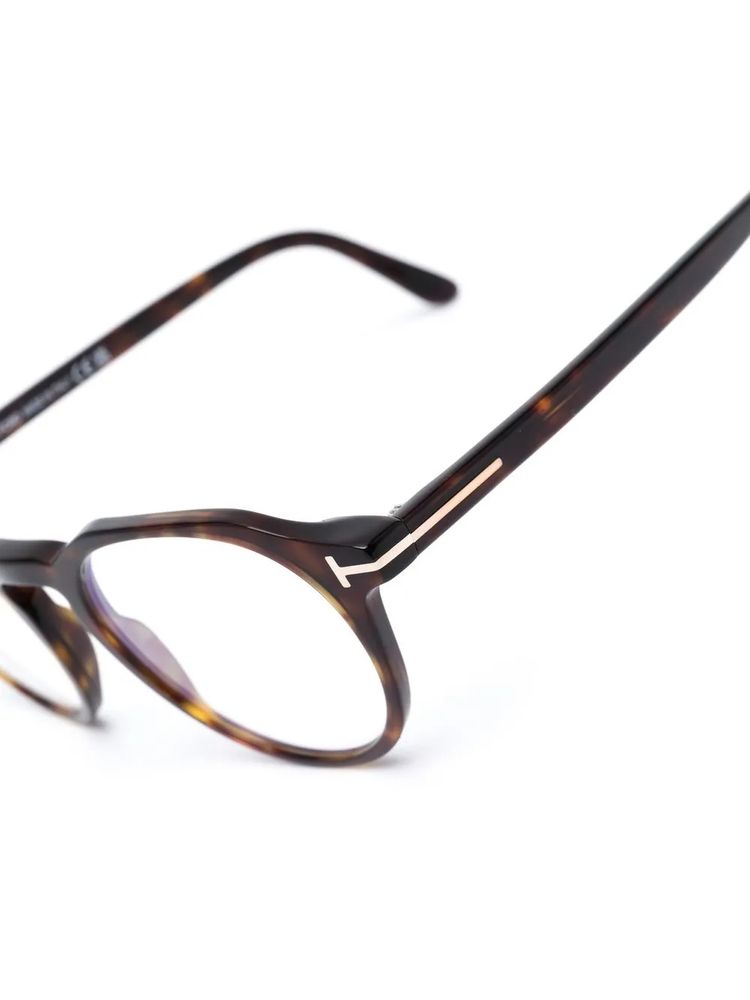 Tom Ford Eyewear FT5833B Tortoiseshell Acetate Eyeglasses — Brown, view 2