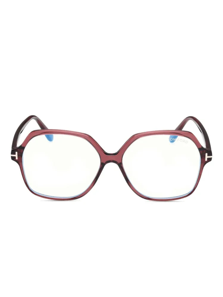 Tom Ford Eyewear FT6062B Round Acetate Eyeglasses — Red by Tom Ford Eyewear