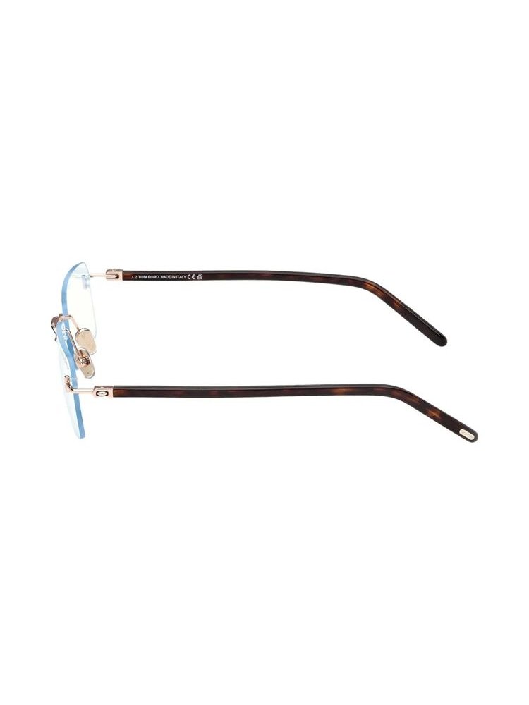 Tom Ford Eyewear FT6210B Rimless Eyeglasses — Tortoiseshell, view 3