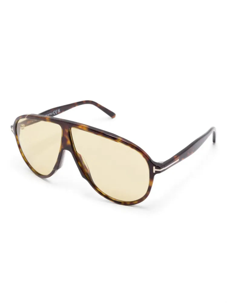 Tom Ford Eyewear TF1211 Tortoiseshell Aviator Sunglasses — Brown, view 2