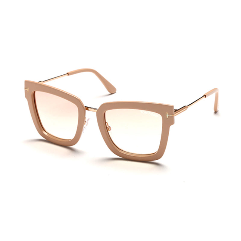 Tom Ford FT057374F Square Full Rim Sunglasses — Brown by Tom Ford