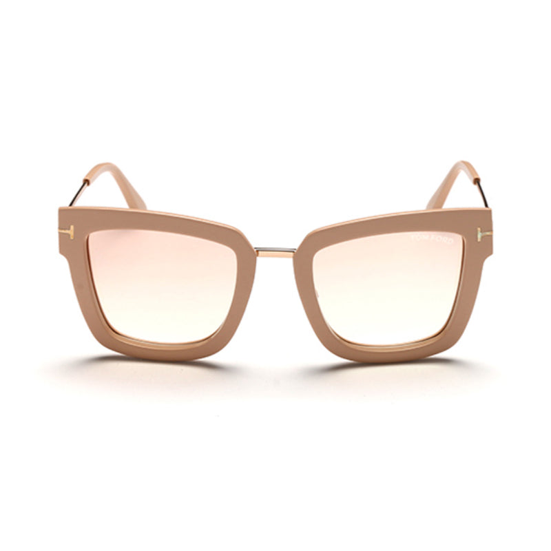 Tom Ford FT057374F Square Full Rim Sunglasses — Brown, view 2