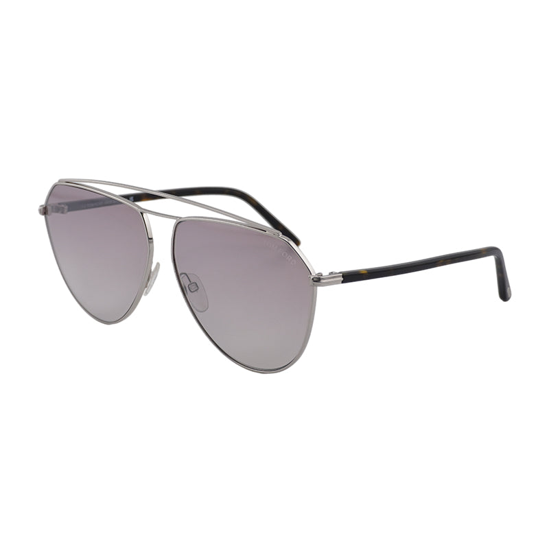 Tom Ford FT068116G Aviator Full Rim Sunglasses — Silver by Tom Ford