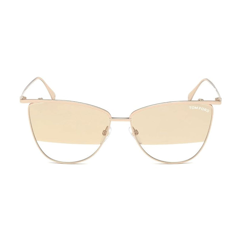 Tom Ford FT068428F Browline Full Rim Sunglasses — Rose gold, view 2