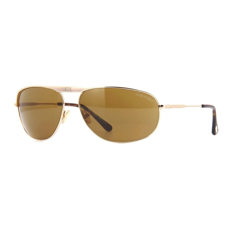 Tom Ford FT077428E Geometric Full Rim Sunglasses — Rose gold by Tom Ford