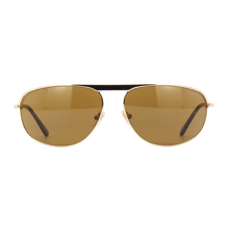 Tom Ford FT077428E Geometric Full Rim Sunglasses — Rose gold, view 2