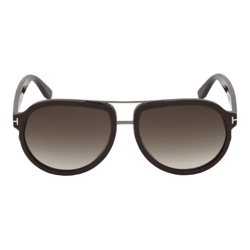 Tom Ford FT077948B Aviator Full Rim Sunglasses — Brown, view 2