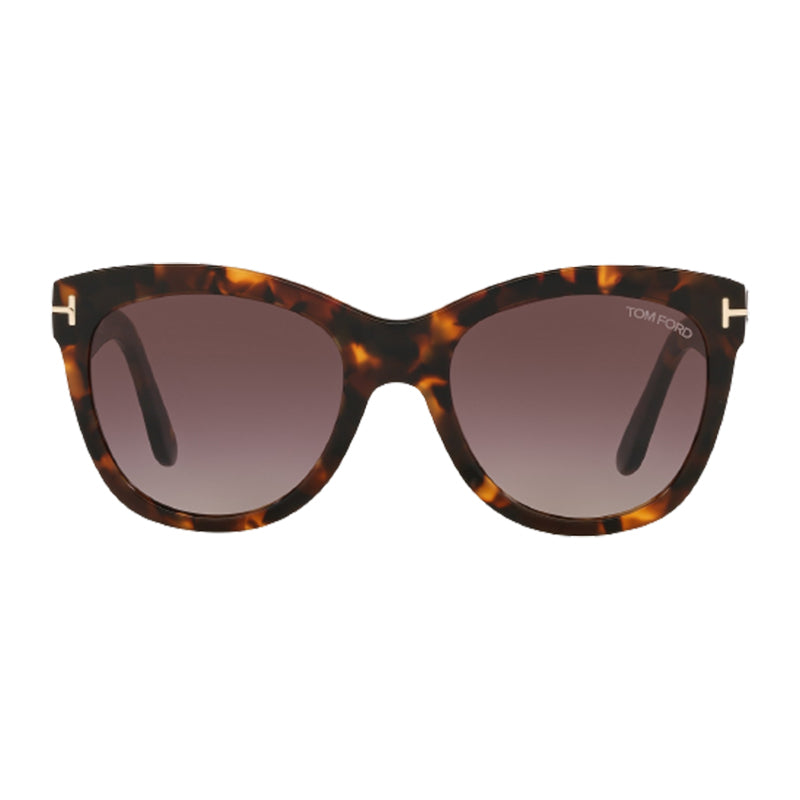 Tom Ford FT087052T Cat-Eye Tortoiseshell Sunglasses — Brown, view 2