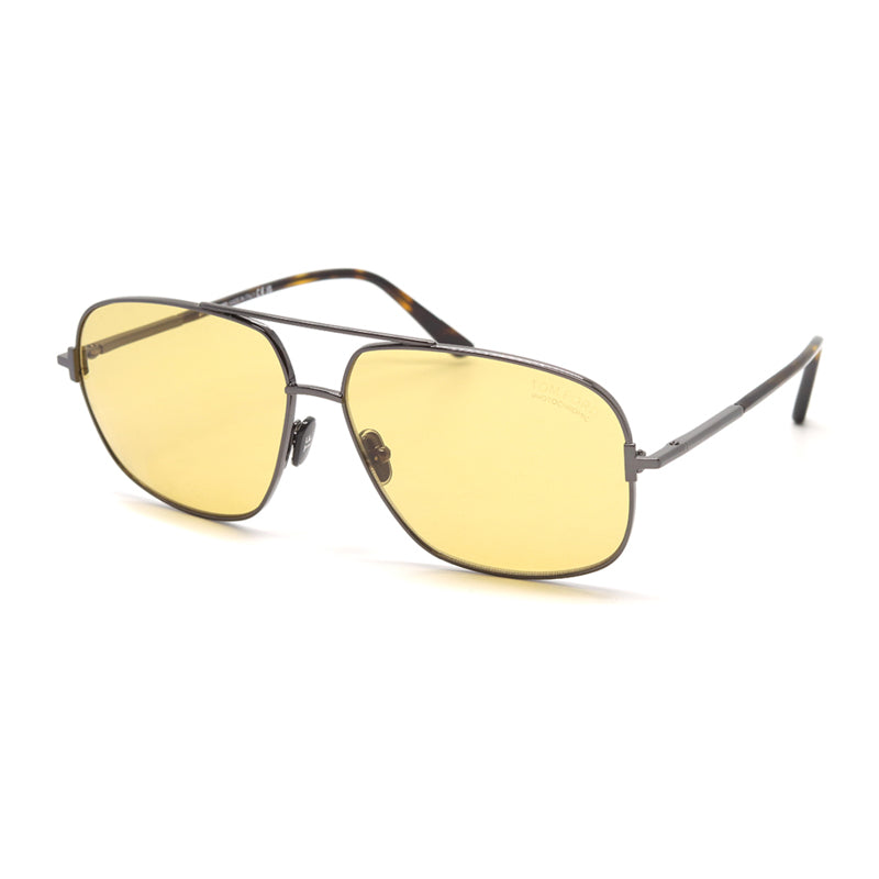 Tom Ford FT109608E Aviator Full Rim Sunglasses — Gray by Tom Ford