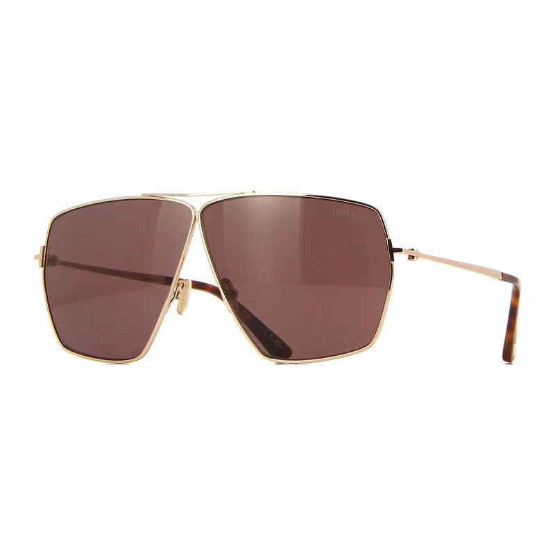 Tom Ford FT118528E Aviator Full Rim Sunglasses — Rose gold by Tom Ford