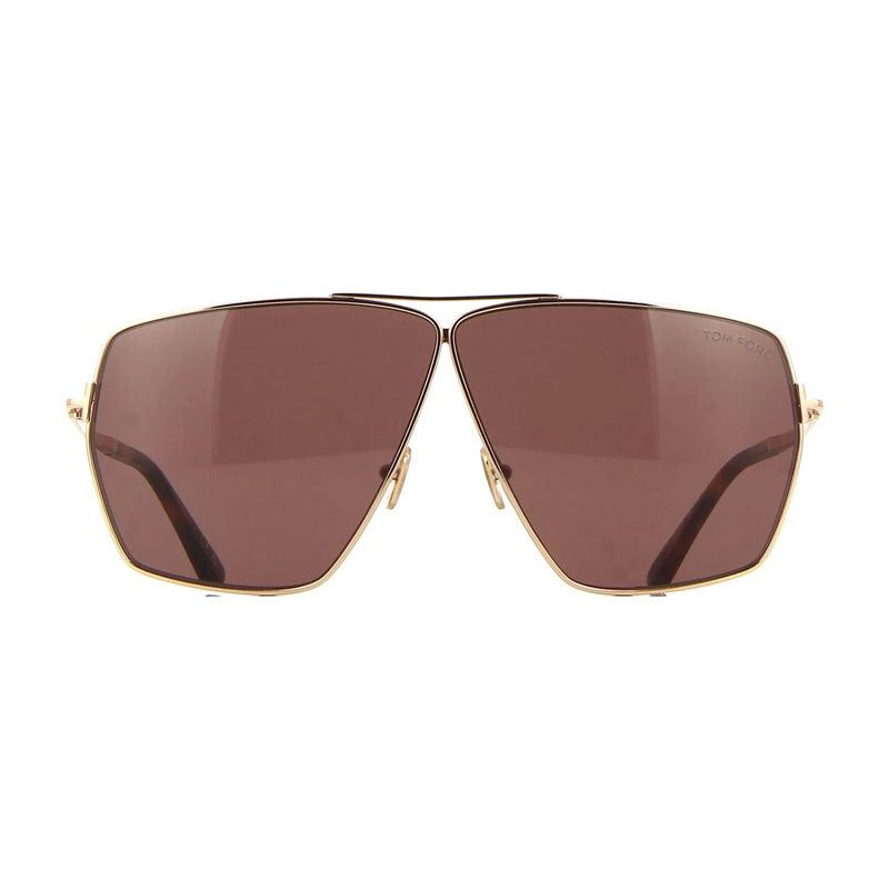Tom Ford FT118528E Aviator Full Rim Sunglasses — Rose gold, view 2